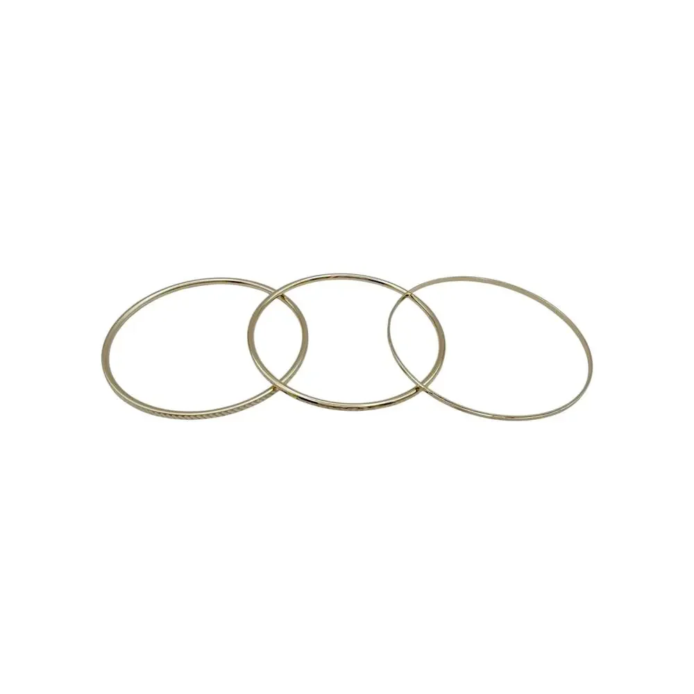 L GEORGE Designs Gold Plated Bangle Bracelet Bunch Set of 3